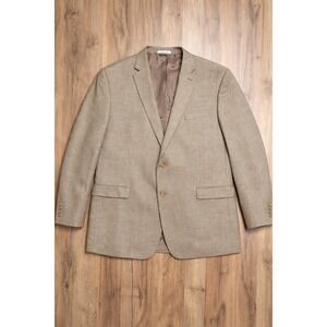 Lauren Ralph Lauren Blazer Sport Coat Tan Linen Blend 50L Classic Fit